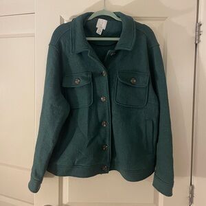 Joie Shacket in Forest Green